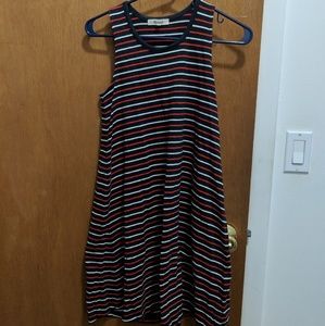 Cotton Striped Trapeze Dress